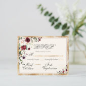 Eukalyptus floral Wedding RSVP Postkarte (Stehend Vorderseite)
