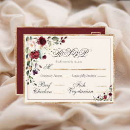 Eukalyptus floral Wedding RSVP Postkarte