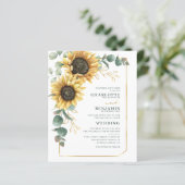 Eukalyptus floral Wedding Sunflower (Stehend Vorderseite)