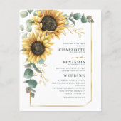 Eukalyptus floral Wedding Sunflower (Vorderseite)