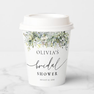 Eukalyptus Floral Wedding Zeremony Paper Cup Pappbecher