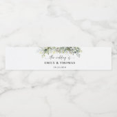 Eukalyptus Floral Wedelwasser Flasche Etikett (Einzelnes Label)