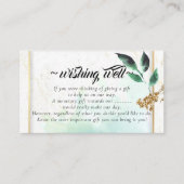 Eukalyptus Floral wünscht gute Hochzeit Begleitkarte (Vorderseite)