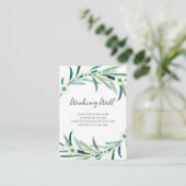 Eukalyptus florale Aquarellfarbe | Well-Card Begleitkarte (Stehend Vorderseite)