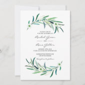 Eukalyptus florale Aquarellfarben Hochzeit Einladu Einladung (Vorderseite)