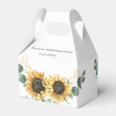 Eukalyptus florale Hochzeit von Sonnenblumen Geschenkschachtel (Rückseite)