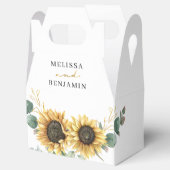 Eukalyptus florale Hochzeit von Sonnenblumen Geschenkschachtel (Geöffnet)