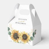 Eukalyptus florale Hochzeit von Sonnenblumen Geschenkschachtel (Vorderseite)