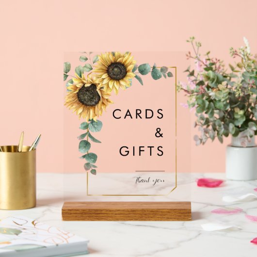 Eukalyptus florale Hochzeitskarten und Geschenk Acrylschild (Hochzeit)