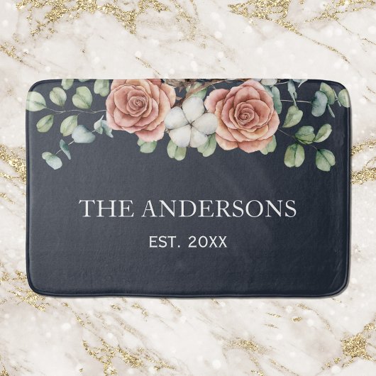 Eukalyptus floraler botanischer Rose Badematte