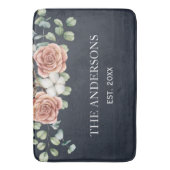 Eukalyptus floraler botanischer Rose Badematte (Vorderseite Vertikal)