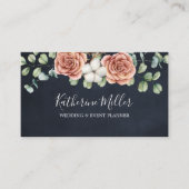 Eukalyptus floraler botanischer Rose Visitenkarte (Vorderseite)