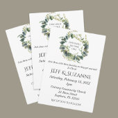 Eukalyptus floraler Wreath Two wird eine Hochzeit Einladung