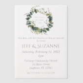Eukalyptus floraler Wreath Two wird eine Hochzeit Pergament Einladungen (Vorderseite)