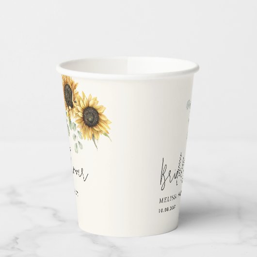 Eukalyptus florales Brautparty Pappbecher (Links)