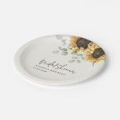 Eukalyptus florales Brautparty Pappteller (Schrägansicht)