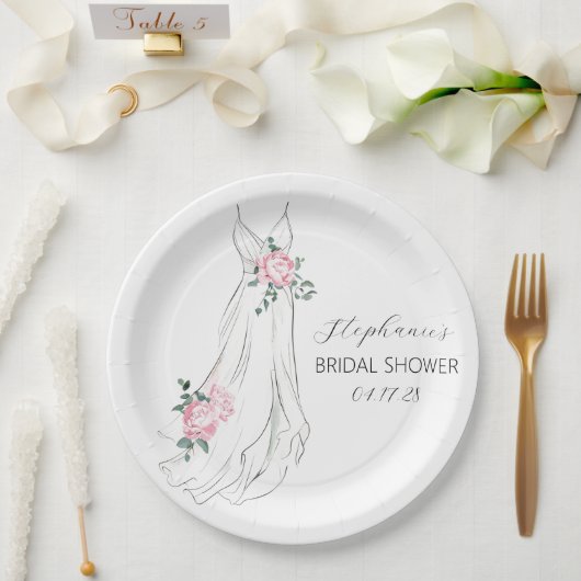 Eukalyptus florales Brautparty Pappteller (Hochzeit)