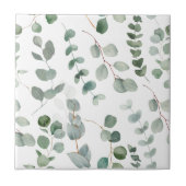 Eukalyptus florales Muster Fliese (Vorderseite)