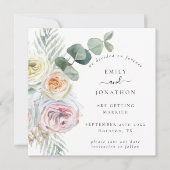 Eukalyptus Florals Wedding Rett Date Mitteilungskarte (Vorderseite)