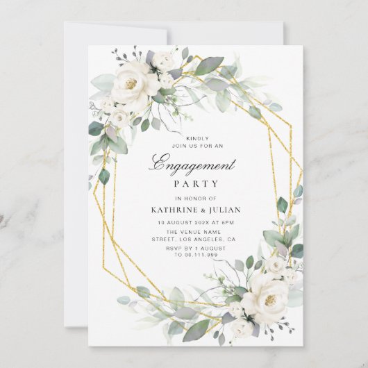 Eukalyptus-Florentiner Einladung (Vorderseite)