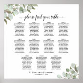 Eukalyptus Foliage 11 Tabelle Hochzeitstabelle Poster (Vorne)