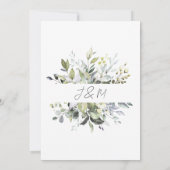 Eukalyptus foliage 50. Hochzeitstag Einladung (Rückseite)