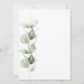 Eukalyptus Foliage 60. Geburtstagsparty Einladung (Rückseite)