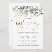 Eukalyptus foliage 60. Hochzeitstag Einladung (Vorne/Hinten)