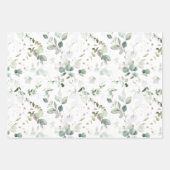 Eukalyptus Foliage Baby/Brautparty Geschenkpapier Set (Vorderseite 3)