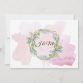 Eukalyptus Foliage Blush Moderne Wasserhärtenhochz Einladung (Rückseite)