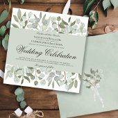 Eukalyptus & Foliage Boho Chic Wedding Einladung