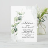 Eukalyptus Foliage-Brautparty Einladung (Stehend Vorderseite)