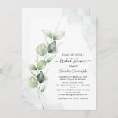 Eukalyptus Foliage-Brautparty Einladung (Vorne/Hinten)