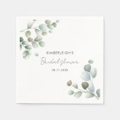 Eukalyptus Foliage Brautparty Paper Serviette (Vorderseite)