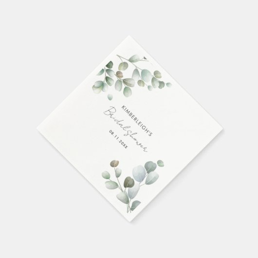 Eukalyptus Foliage Brautparty Paper Serviette (Ecke)