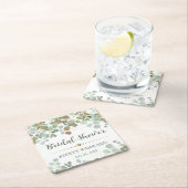 Eukalyptus Foliage-Brautparty Rechteckiger Pappuntersetzer (Vor Ort)