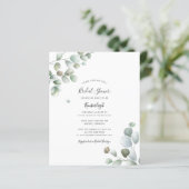 Eukalyptus Foliage Bridal Dusche Einladung (Stehend Vorderseite)