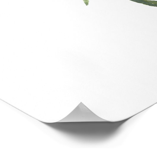 Eukalyptus Foliage Circle Frame Wedding Willkommen Poster (Ecke)