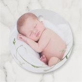 Eukalyptus Foliage Cross Baptisc Geschenkanhänger (Rückseite)