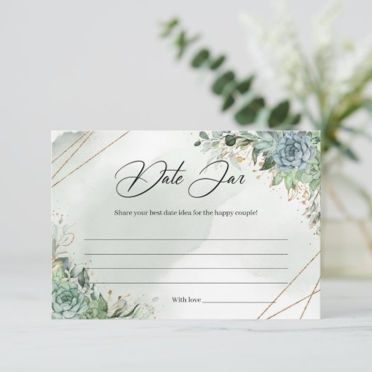 Eukalyptus foliage Date Jar Card Begleitkarte (Stehend Vorderseite)