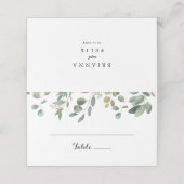 Eukalyptus Foliage Delight Wedding Platzkarte (Außenseite Aufgefaltet)