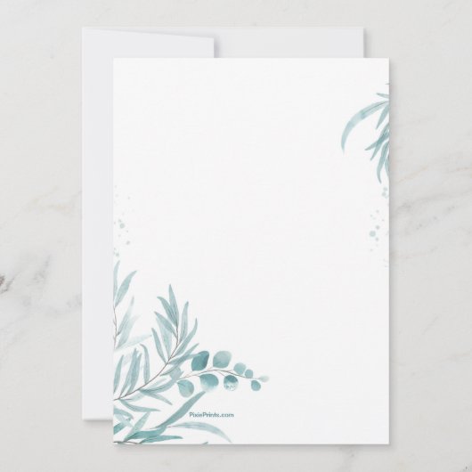 Eukalyptus Foliage Einladung (Rückseite)