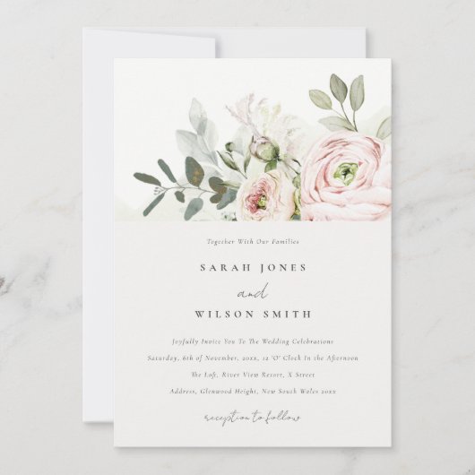 Eukalyptus Foliage Einladung (Vorderseite)