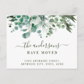 Eukalyptus-Foliage-Familie in Aquarellfarben Ankündigungspostkarte (Vorderseite)