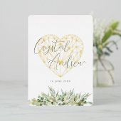 Eukalyptus foliage Formal Wedding Folieneinladung (Stehend vorne)