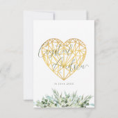 Eukalyptus foliage Formal Wedding RSVP Karte (Rückseite)