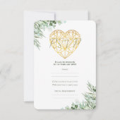 Eukalyptus foliage Formal Wedding RSVP Karte (Vorderseite)