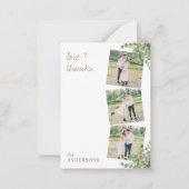 Eukalyptus Foliage Foto Hochzeit Vielen Dank Mitteilungskarte (Vorderseite)