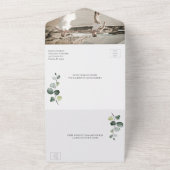 Eukalyptus Foliage Gold-Blätter All In One Einladung (Außenbereich)