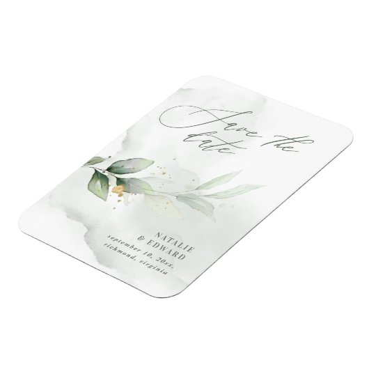 Eukalyptus foliage Goldhochzeit Magnet (Linke Seite)